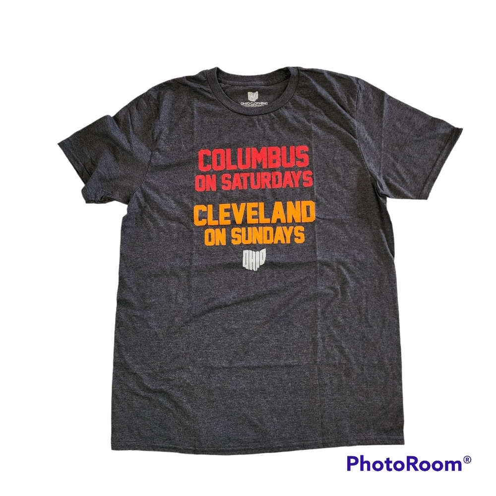 Ohio Football tee shirt size large Ohio clothing Cleveland Columbus